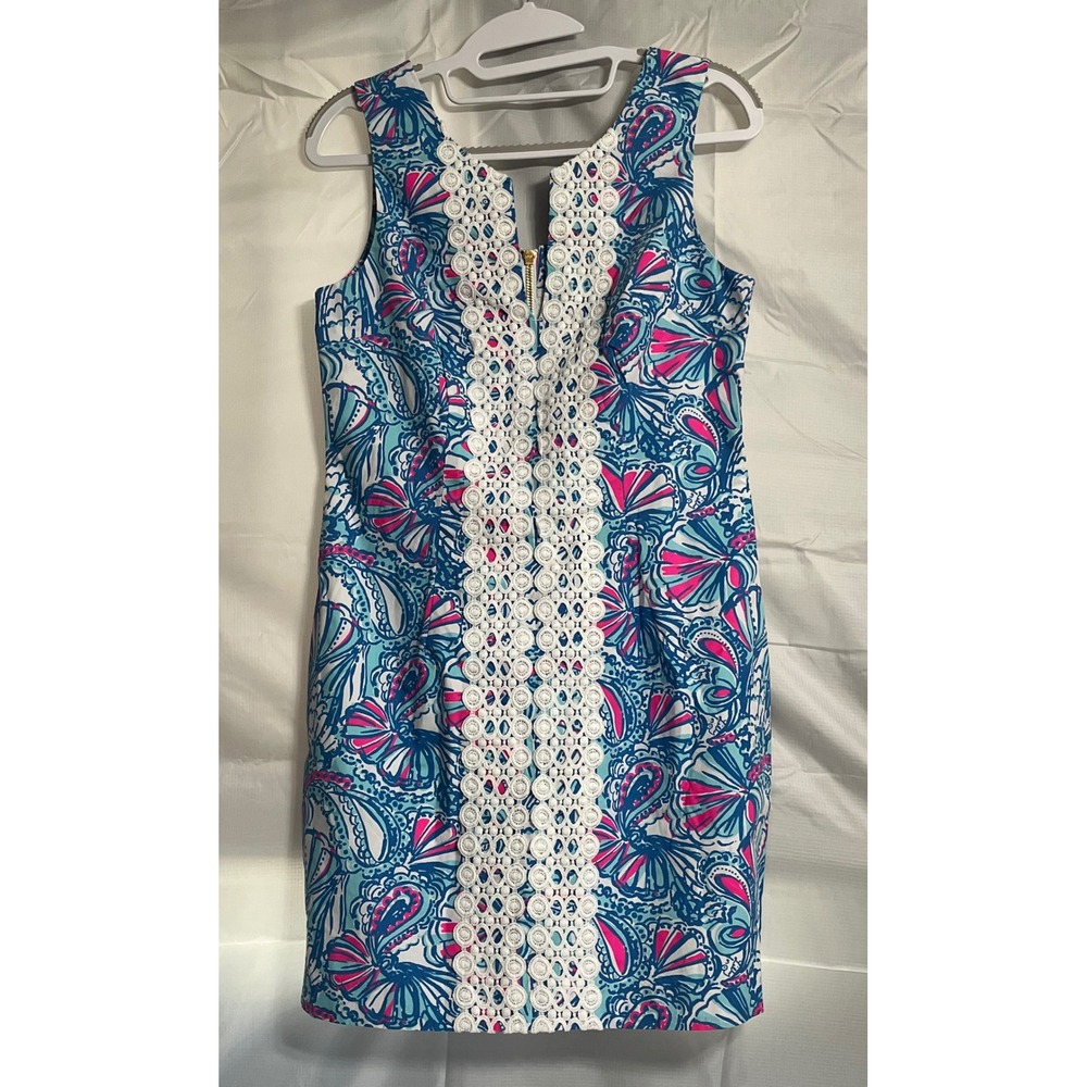 RARE Lilly Pulitzer 20th Anniversary Collection Dress crochet detail Sz 6